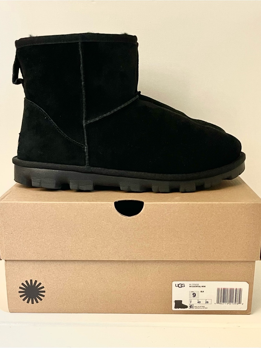 UGG Black Mini Short Suede Boot